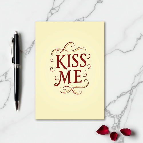 Vintage Kiss Me Greeting Card