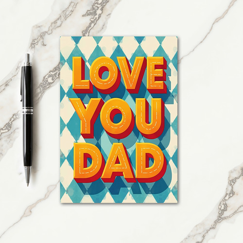Vintage Love You Dad Card