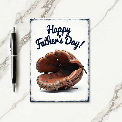 Vintage Mitt Fathers Day Card