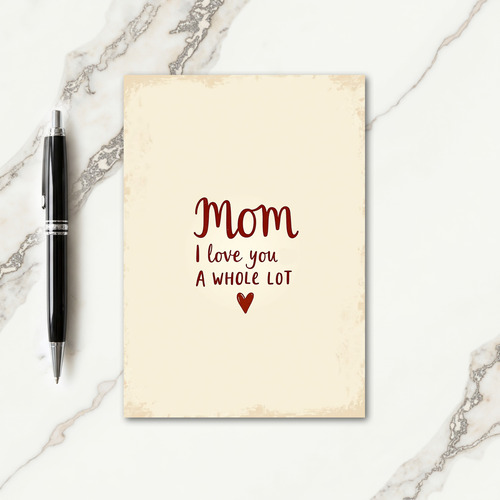 Vintage Mom I Love You Card