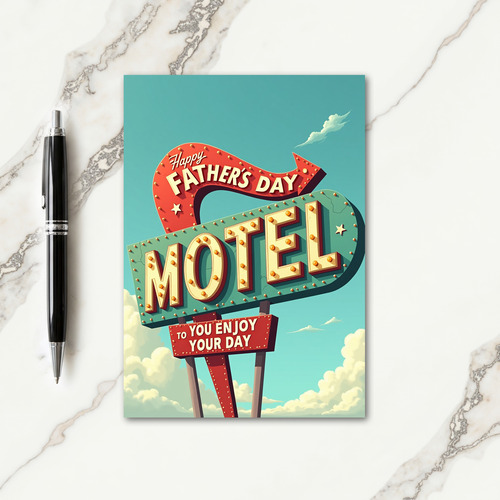 Vintage Motel Fathers Day Card