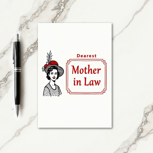 Vintage Mother In Law Art Card