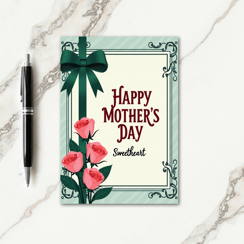 Vintage Mothers Day Flourish Card
