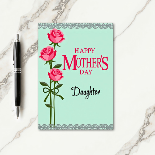 Vintage Mothers Day Flowers Card