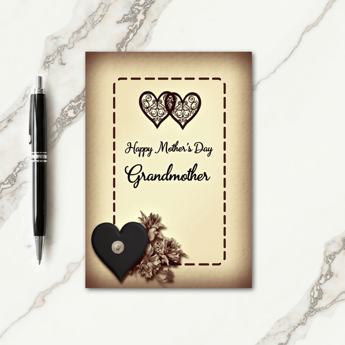 Vintage Mothers Day Heart Card