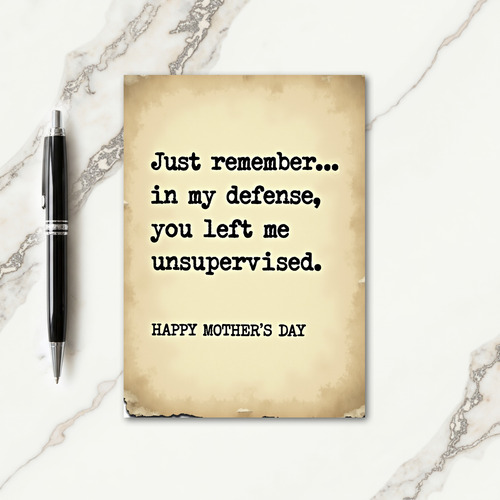 Vintage Mothers Day Note Card