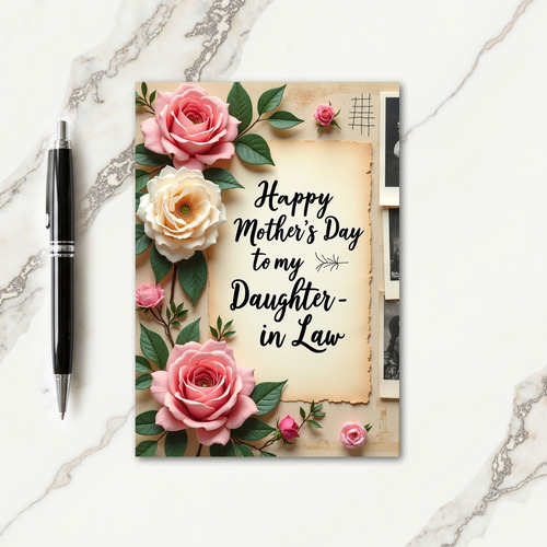 Vintage Mothers Day Photo Card