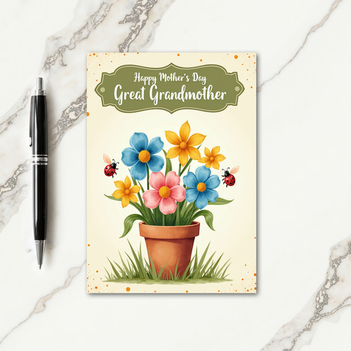 Vintage Mothers Day Print Card