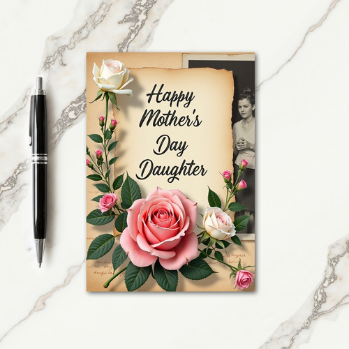 Vintage Mothers Day Scroll Card