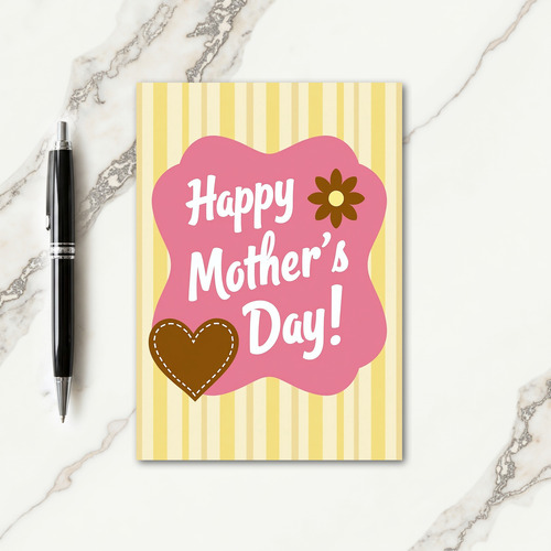 Vintage Mothers Day Stripe Card