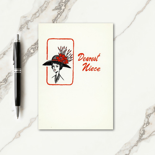 Vintage Niece Mothers Day Art Card