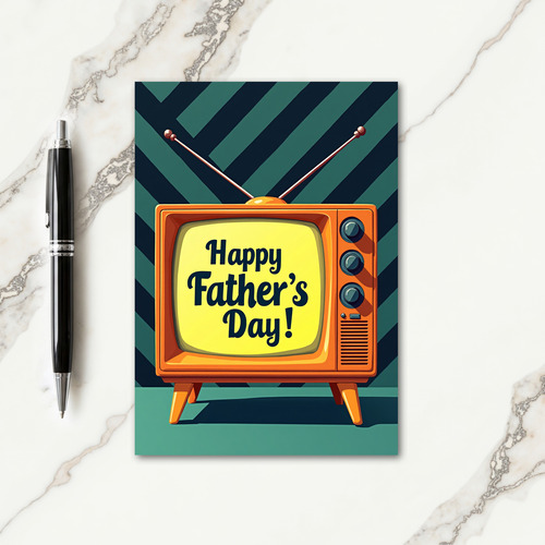 Vintage Orange Fathers Day Card