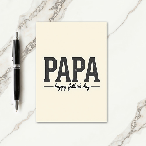 Vintage Papa Fathers Day Card