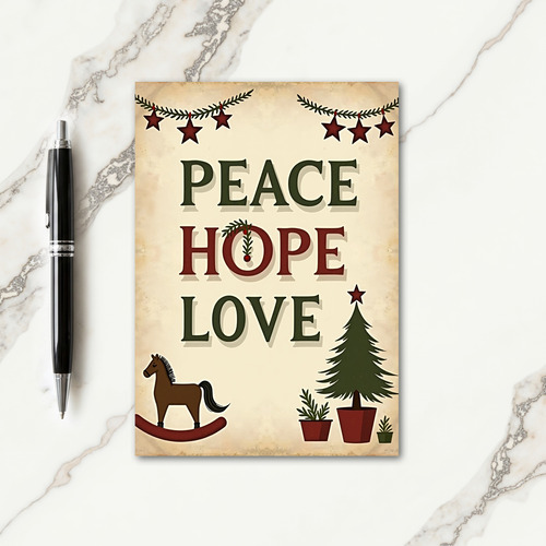 Vintage Peace Card