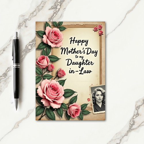 Vintage Photo Mothers Day Card