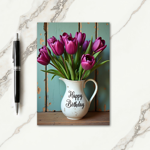 Vintage Pitcher Birthday Card