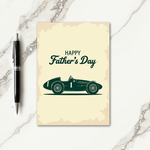 Vintage Racing Fathers Day Card