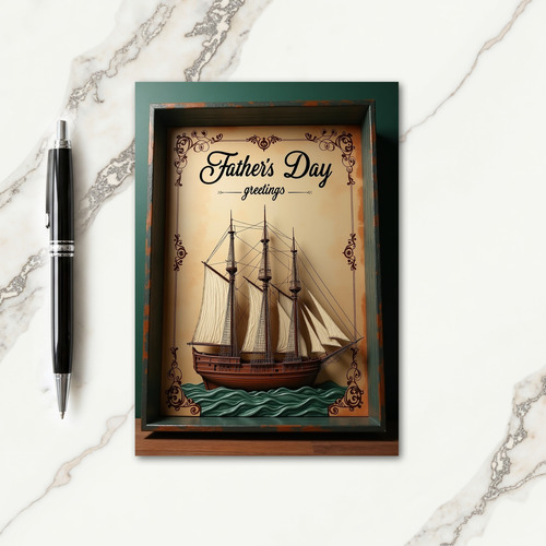 Vintage Sailing Fathers Day Card
