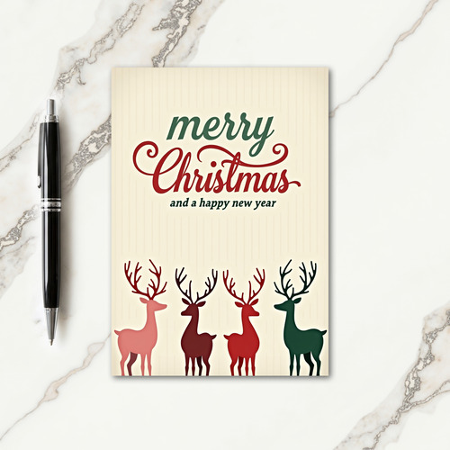 Vintage Script Christmas Card