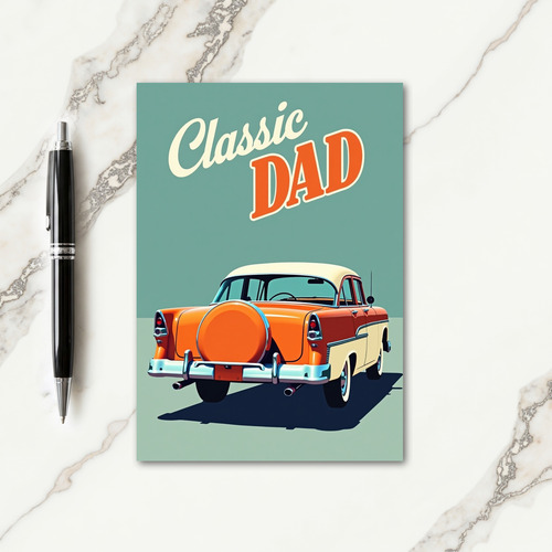 Vintage Sedan Dad Card