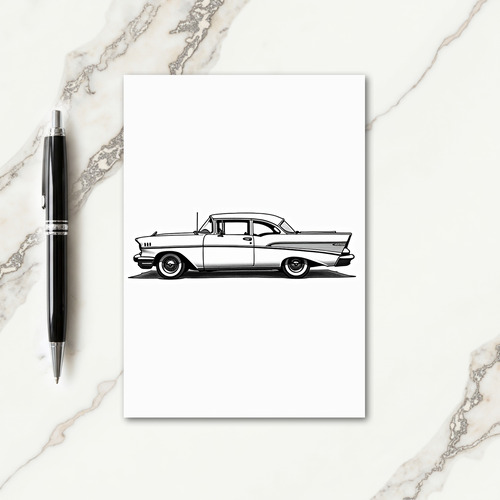 Vintage Sedan Fathers Day Card