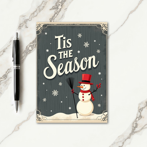 Vintage Snowman Card