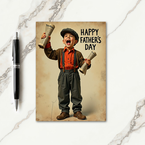Vintage Son Fathers Day Card
