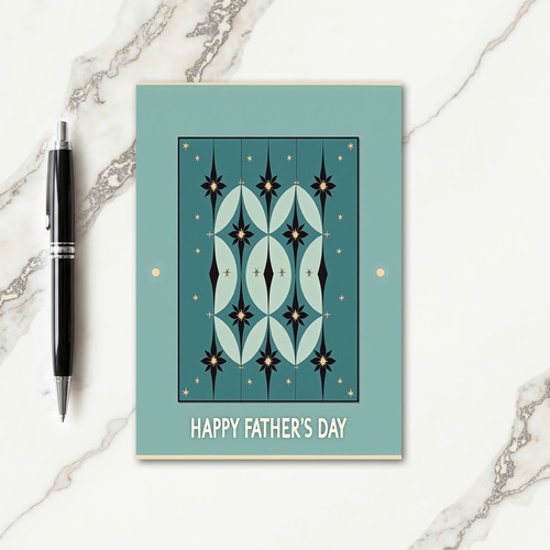 Vintage Starburst Fathers Day Card