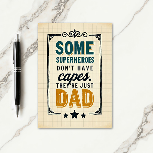 Vintage Superhero Dads Card