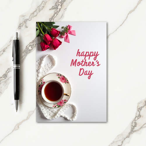Vintage Teacup Mothers Day Card