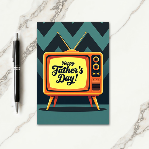 Vintage Television Fathers Day Card
