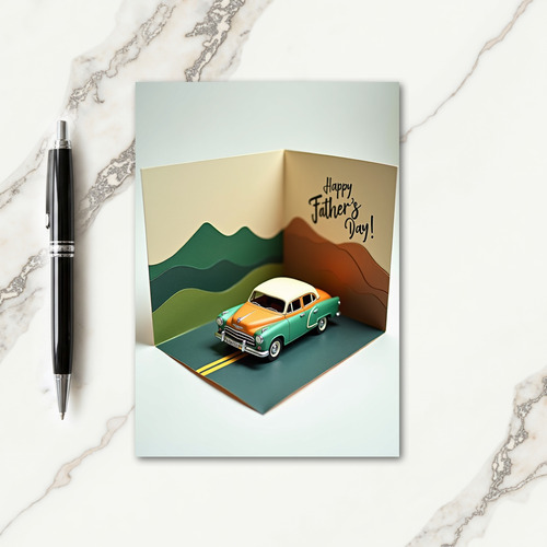 Vintage Toy Car Fathers Day Card