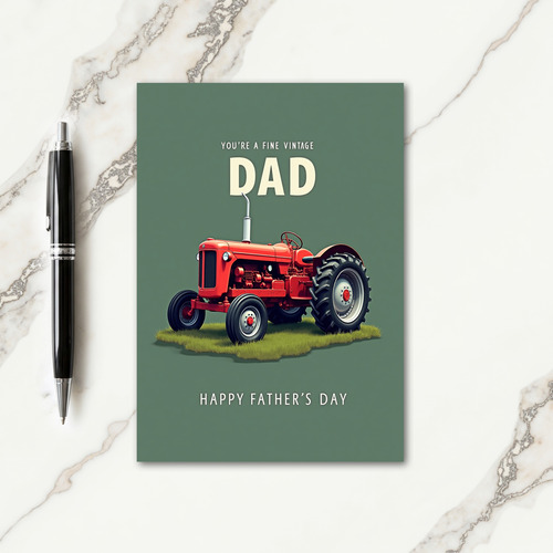 Vintage Tractor Fathers Day Card