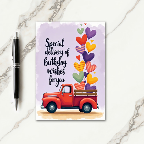 Vintage Truck Birthday Card