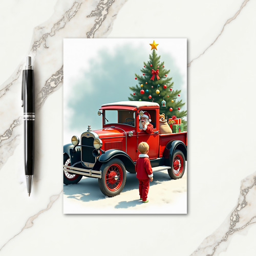 Vintage Truck Christmas Card thumbnail