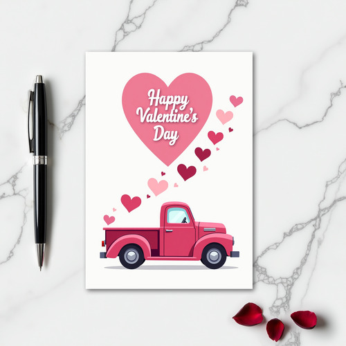 Vintage Valentines Truck Love Card