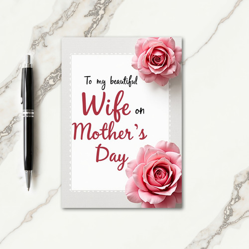 Vintage Wife Mothers Day Card