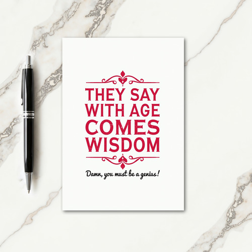 Vintage Wisdom Birthday Card