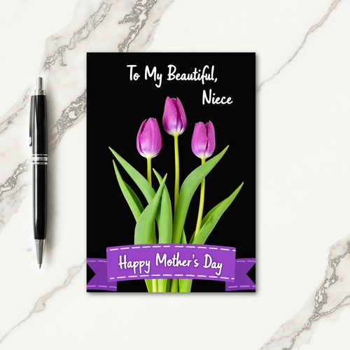 Violet Banner Mothers Day Card