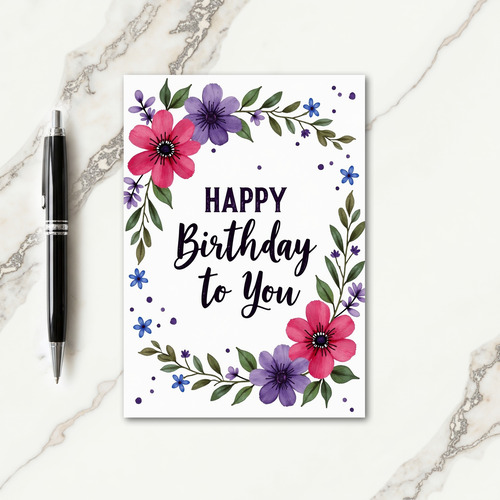 Violet Birthday Bloom Card