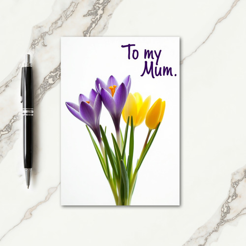 Violet Blooms Mum Card