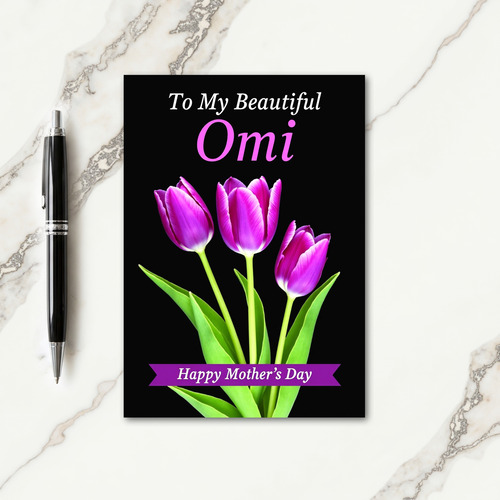 Violet Blooms Omi Card