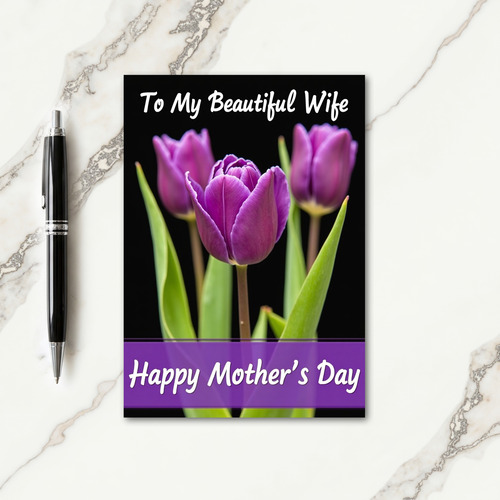 Violet Blossom Moms Day Card