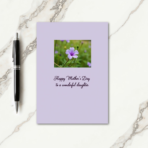 Violet Blossom Mothers Day Card