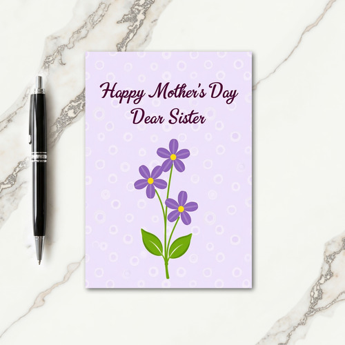 Violet Blossom Sister Card