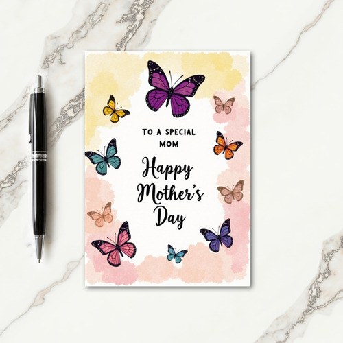 Violet Butterfly Mothers Day Card