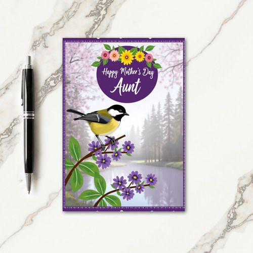 Violet Emblem Mothers Day Card