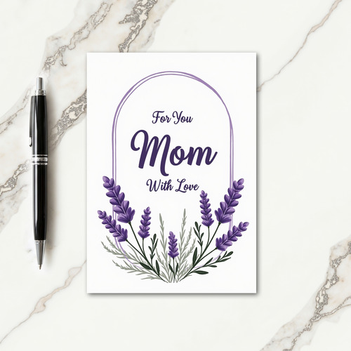 Violet Floral Mothers Love Card