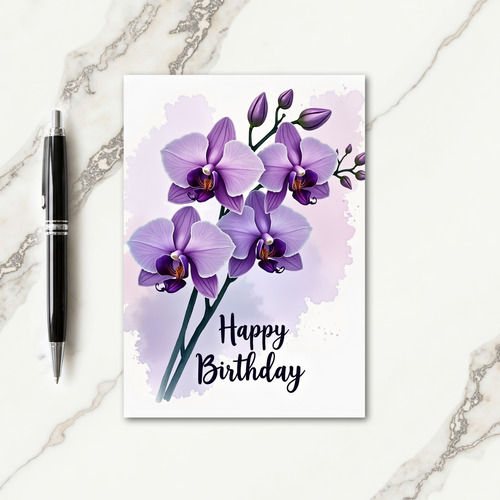 Violet Gradient Birthday Card