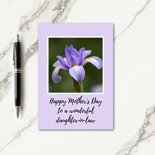 Violet Iris Mothers Day Card